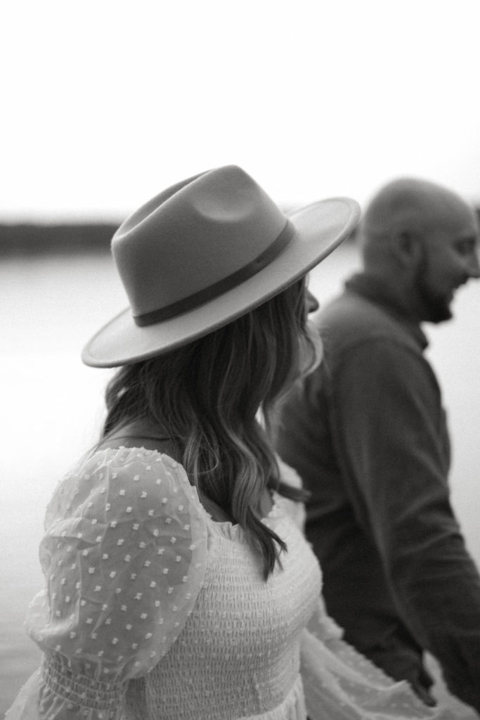 Stillwater, Minnesota Engagement Photos with Couple on the Beach