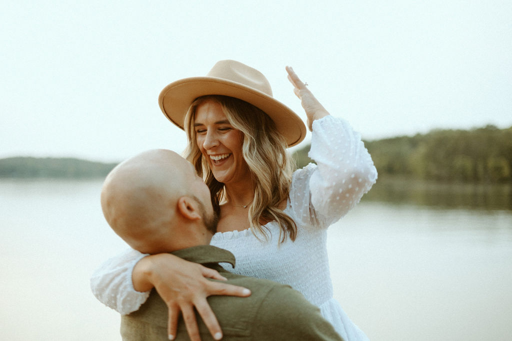 Stillwater, Minnesota Engagement Photos with Couple on the Beach