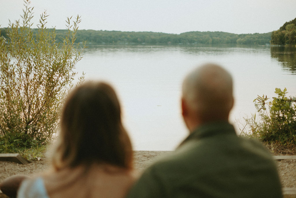 Stillwater, Minnesota Engagement Photos with Couple on the Beach